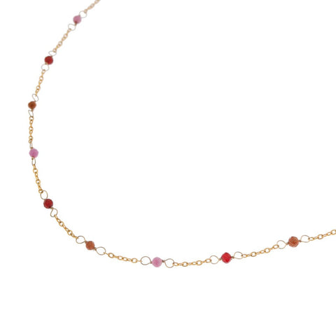 Dottie ruby necklace gold
