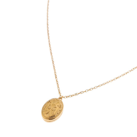 Hidden memories necklace gold