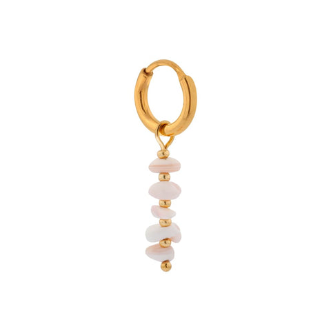Single Anemone hoop gold
