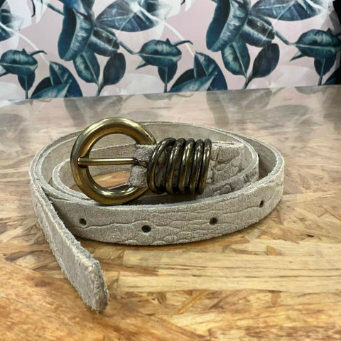 15243  croco plain belt women- ecru