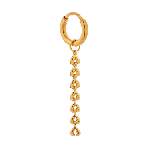 Single Baby shell hoop gold