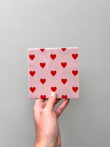 Tegel - Hartje - roze
