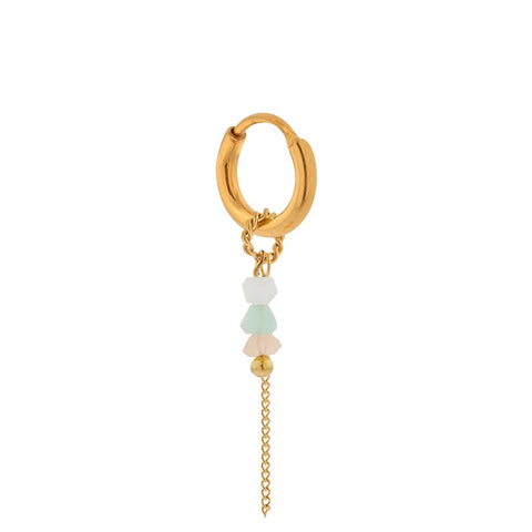 Single chain pastel hoop gold