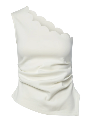 Yasscallop o/s top - star white
