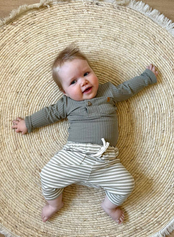 NBMGEO FON LOOSE PANT LIL - Moss gray