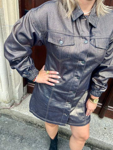 Coated dress Bibi - gold