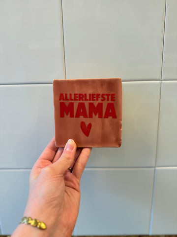 Tegel - Allerliefste mama  - roze rood
