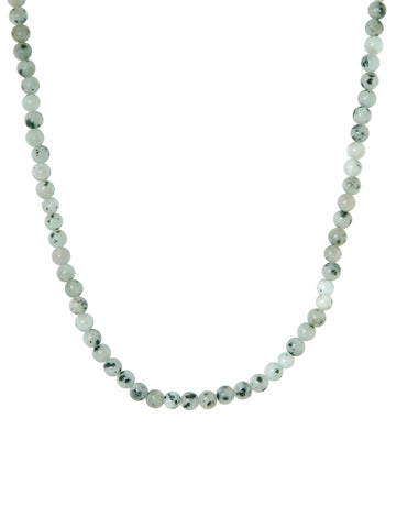 Marble green necklace silver