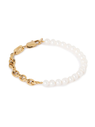 Half pearl bracelet gold