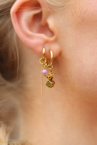 Single magical dice hoop gold