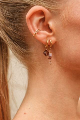 Single night diamond hoop gold