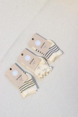 Nbmelove stripe sock lil - Silver filigree