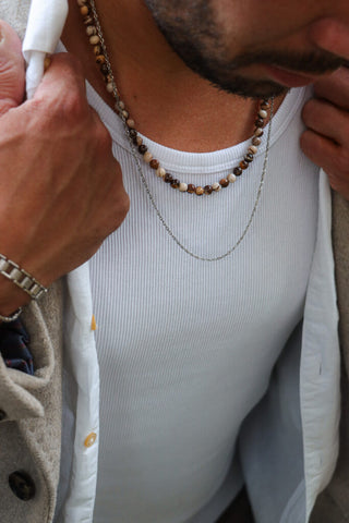 Mini brown necklace 54cm