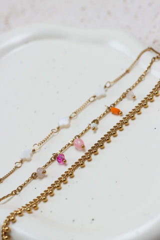 Sunny island anklet gold