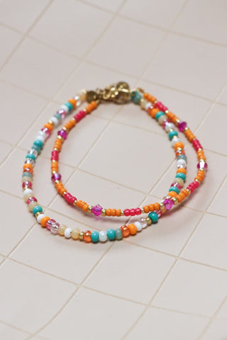 Sun kissed anklet gold