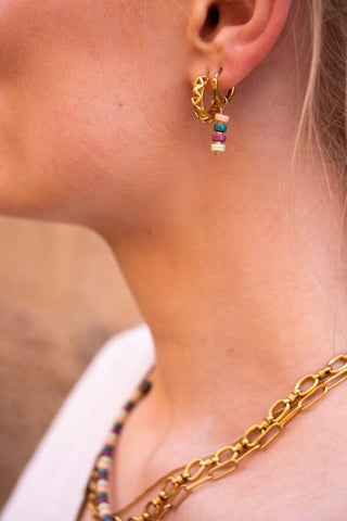 Single jasmine hoop gold