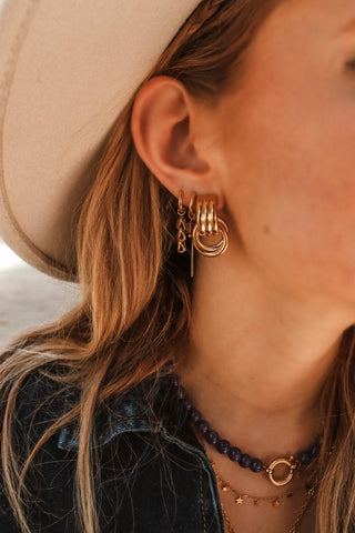 Single Round and round hoop gold