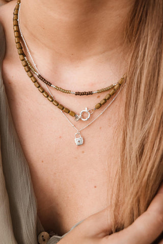 Lock of love necklace silver