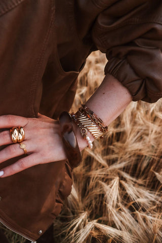 Golden twist bangle gold