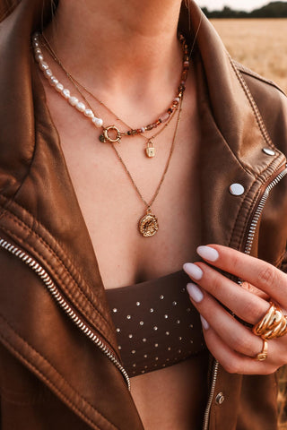 Lock of love necklace gold