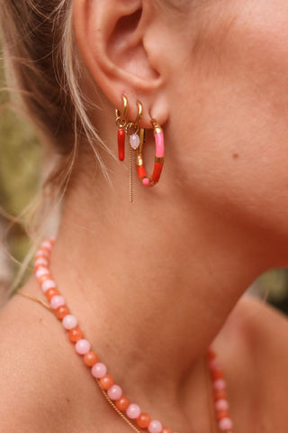 Single Spicy Pepper Hoop Gold