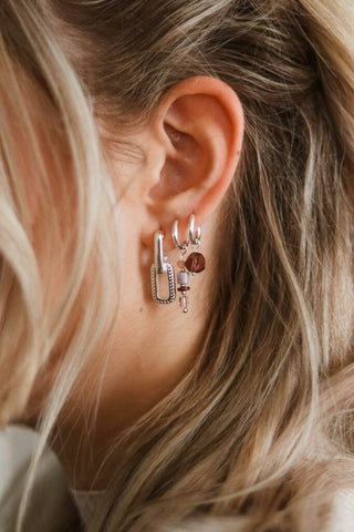 Single night diamond hoop silver