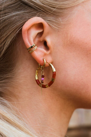 Single red hoola hoop gold