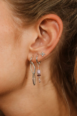 Single wobbly hoop silver