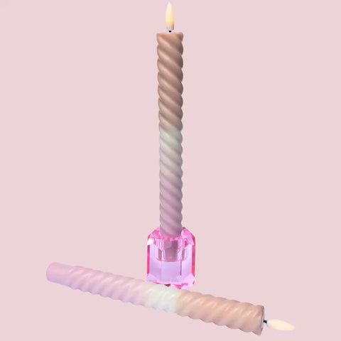 LED Swirl kaars soft purple