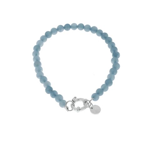 Light blue beads bracelet silver