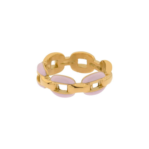 Lilac chain ring gold