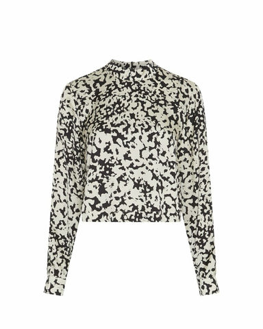 MSCHNaime Irida Top AOP - oatmeal abstract