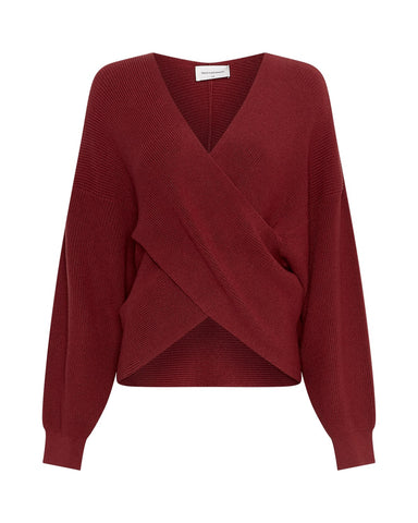 MSCHZinelle Rachelle Wrap pullover - Syrah