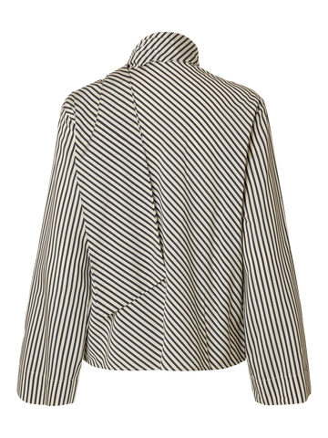 Slfcharlotte ls scarf top - angora stripe