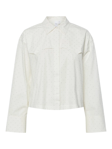Yasciru ls short studded shirt - star white