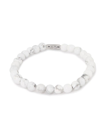 Marble white bracelet silver
