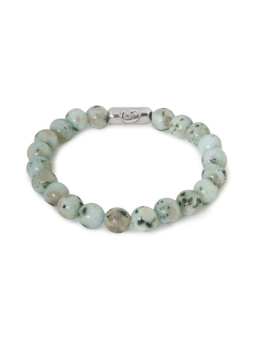 Marble green bracelet silver