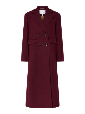 Yasroyla ls wool blend long coat - port royale