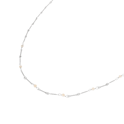 Pearl pearl pearl necklace silver