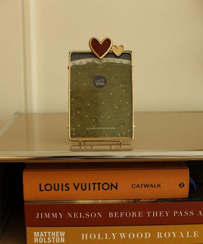 Pyar Heart frame large - red gold - doing goods