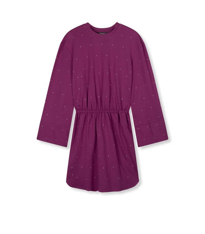 Knitted sweat dress Cheri - purple