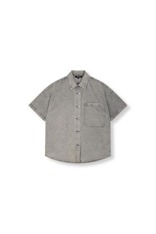 Denim Blouse Studs DIDI - Mid Grey