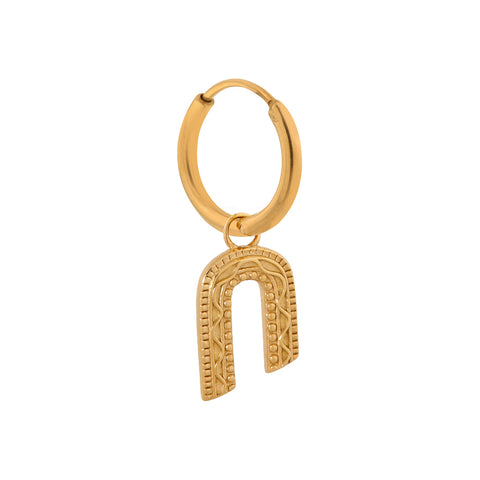 Single Rainbow Hoop Gold