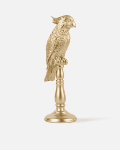 statue cockatoo gold