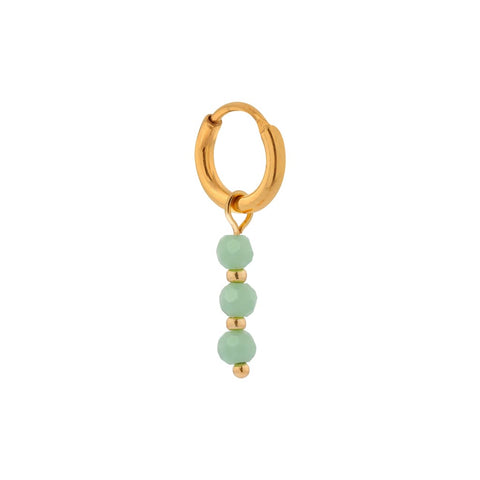 Single Seagreen hoop gold