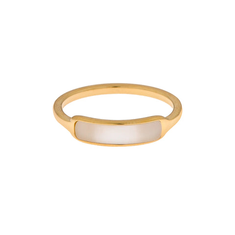Small White Ring Gold