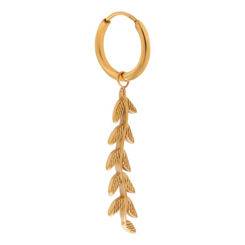 Single twiggy hoop gold