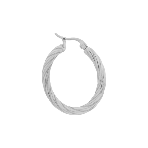 Single Twirl hoop silver