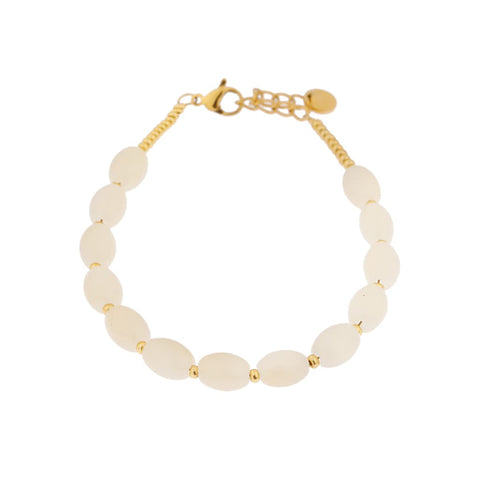 White lily bracelet gold