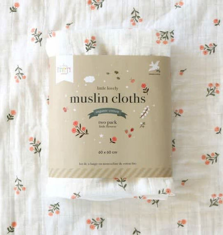 Muslin set of 2 flowers